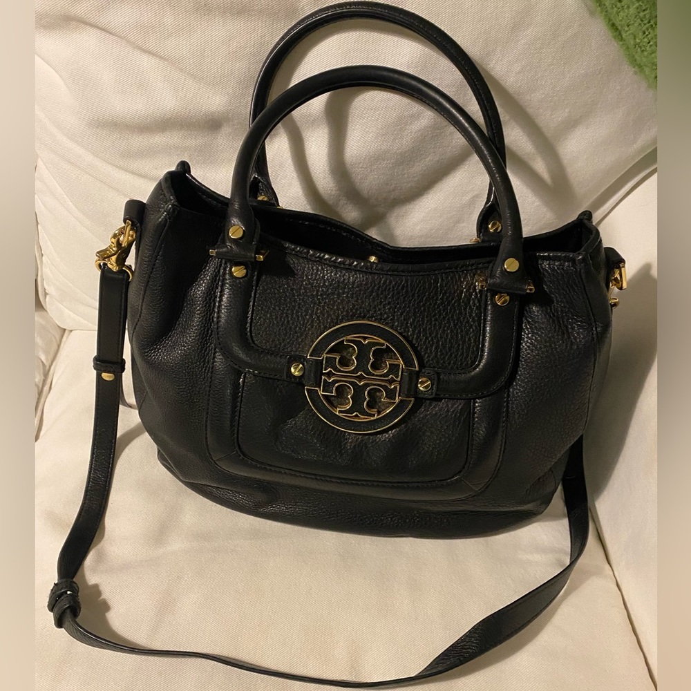 Tory Burch Top Leather Handle Bag - Black - Excellent Condition